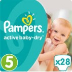 PAMPERS ACTIVE BABY DRY T5 6X28