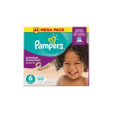 PAMPERS PREMIUM PROTECTION ACTIVE FIT T6 X 64 