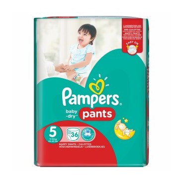 PAMPERS BABY DRY PANTS T5X36 COUCHES RU94