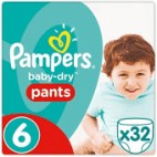 PAMPERS BABY DRY PANTS T6 3X32 KLL 8001090701428