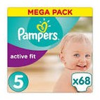 PAMPERS ACTIVE FIT T5 X 68 COUCHES