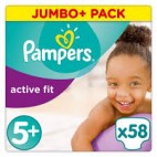 PAMPERS ACTIVE FIT TAILLE 5+- 58 DIAPERS (2X29)