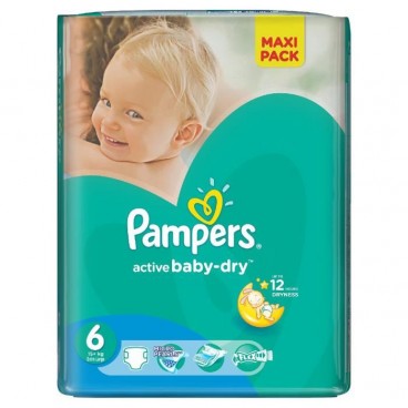 PAMPERS ACTIVE BABY DRY T6 2X36 COUCHES