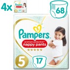 PAMPERS PREMIUM PROTECTION PANTS T5 4X17 CARTON KLL 8001841165820