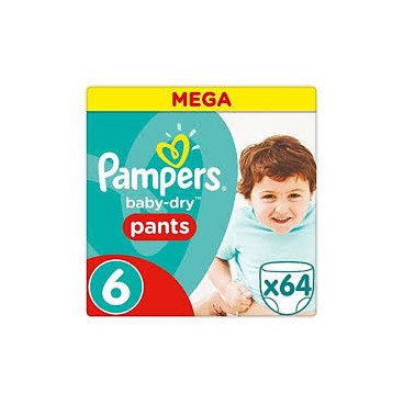 PAMPERS BABY DRY PANTS T6 X 64 CARTON KLL 8001090311726