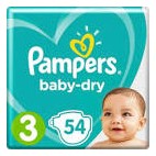  PAMPERS BABY DRY T3 lot 3X54 (EN/SV/NO) KLL 8001090012555