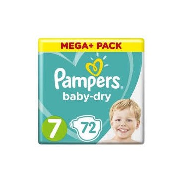 PAMPERS BABY DRY T7 X 72 KLL 8001090672339