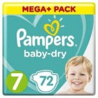 PAMPERS BABY DRY T7 X 72 KLL 8001090672339