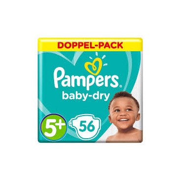 PAMPERS BABY DRY T5 PLUS LOT 2X56 KLL 8001090918154