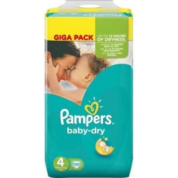 PAMPERS BABY DRY GIGA T4 X 120 KLL 4015400833871