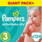 PAMPERS ACTIVE BABY DRY T3 X 124 (RU,PL...)KLL 8001090459282
