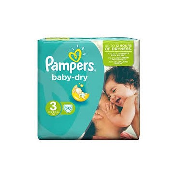PAMPERS BABY DRY T3 LOT 4X30 KLL 4015400601869