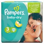 PAMPERS BABY DRY T3 LOT 4X30 KLL 4015400601869