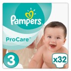 PAMPERS PRO CARE T3 LOT 4X32 KLL 8001090434968