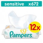 LINGETTES PAMPERS SENSITIVE ( colisage 12X56) KLL 4015400622284