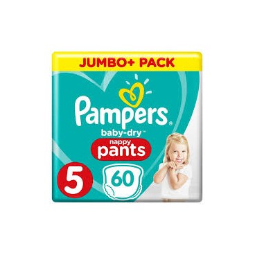 PAMPERS BABY DRY PANTS T5 LOT 2X60 KLL 8001841159690