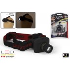 SUPER LAMPE AVEC ZOOM OPTIQUE TÊTE LED - PILES INCL. ( 12 PIECES)