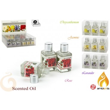 PK 3 BOUTEILLES PARFUM POUR BRÛLEUR 10 ML- 4 ASS - DISP 12 ( 24 PIECES)