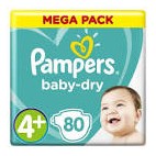 PAMPERS BABY DRY T4+ X 80KLL 4015400834113