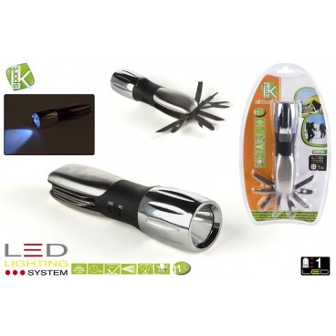 TORCHE 1 LED AVEC OUTILS MULTIFONCTION ( 6 PIECES)