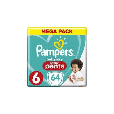 PAMPERS BABY DRY PANTS t6 2X64 KLL 8001090706812