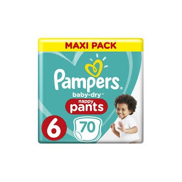 PAMPERS BABY DRY PANTS T6 X 70 CARTON KLL 8001090967930