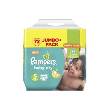 PAMPERS BABY DRY T5 X 72 KLL 4015400834335