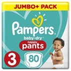 PAMPERS BABY DRY PANTS T3 X 80 KLL 8001090706485