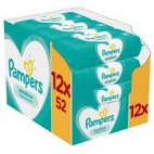 LINGETTES PAMPERS SENSITIVE CARTON DE 12 PAQUETS DE 52 KLL 8001841041384