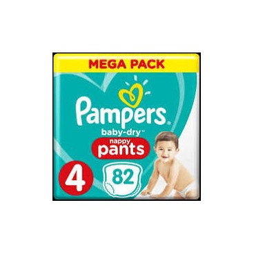 PAMPERS BABY DRY PANTS T4 X 82 KLL 8001090706782