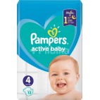 PAMPERS ACTIVE BABY T4 8X13 (EN/PL/RO/.) carton M KLL 8001090909596