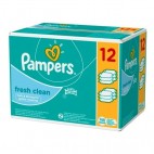 LINGETTES PAMPERS FRESH CLEAN  LOTS 4X52 - CARTON DE 3 LOTS KLL 8001841077932