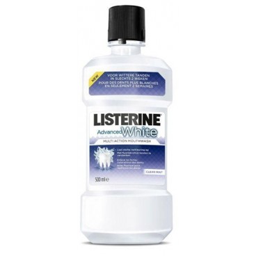 LISTERINE ADVANCED WHITE CLEAN MINT DUO 2X500ML CARTON DE 6 LOTS KLL 3574661521992