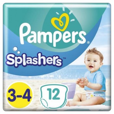 PAMPERS SPLASHERS COUCHES MAILLOT T3-4 (cartons de 8 paquets de 12couches) KLL 8001090698339