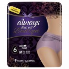 ALWAYS Discreet Boutique CULOTTE FUITE URINAIRE  M VIOLET paquet de 9 [1 CRT DE 2 PAQ] KLL 8001090751102