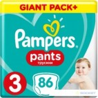 PAMPERS BABY DRY PANTS T3 X 86 (EN/PL/RO...)CARTON KLL 8001090994295