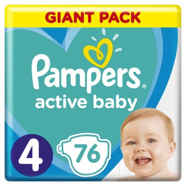 PAMPERS ACTIVE BABY T4 2X76 KLL 8001090949608