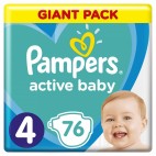 PAMPERS ACTIVE BABY T4 2X76 KLL 8001090949608