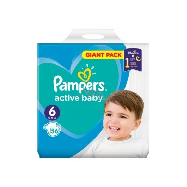 PAMPERS ACTIVE BABY T6 2X56 KLL 8001090950123