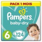PAMPERS BABY DRY T6 X 124 (2x62) KLL 4015400566892