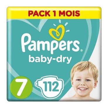 PAMPERS BABY DRY T7 X 112 (2X56) KLL 8001090672414