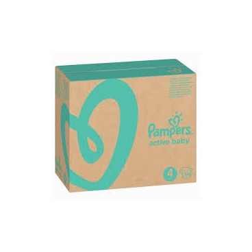 PAMPERS ACTIVE BABY T4 X 174 CARTON (EN,PL..) KLL 8001090910813