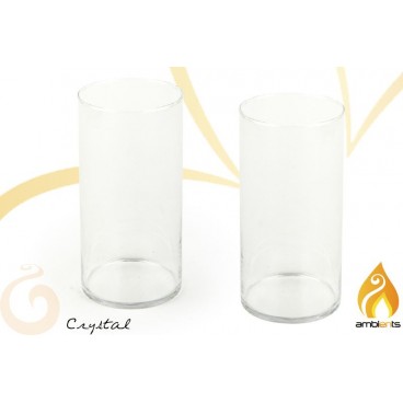 VERRE DÉCORATION VERRE CILINDRE D125X250 MM ( 6 PIECES)