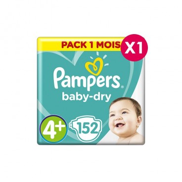 PAMPERS BAB DRY T4+ X 152 CARTON KLL 4015400566748
