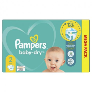 PAMPERS BABY DRY T2 X 120 KLL 8001841530376