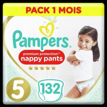 PAMPERS PREMIUM PROTECTION PANTS T5 X 132 KLL 8001090840530