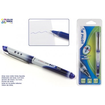 BL PILOT V-BALL 05 GRIP BLEU - ENCRE LIQUIDE ( 24 PIECES)