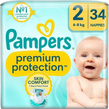 PAMPERS PREMIUM PROTECTION T2 4X34 KLL 8700216207591 M