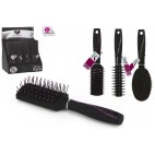 BROSSE CHEVEUX MANCHE NOIR 4 ASS - DISPLAY 12 ( 24 PIECES)
