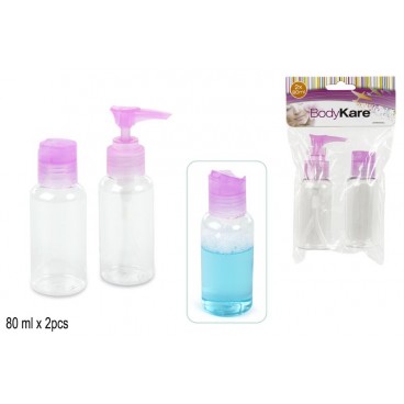 SET 2 BOUTEILLES PET 80 ML ( 48 PIECES)